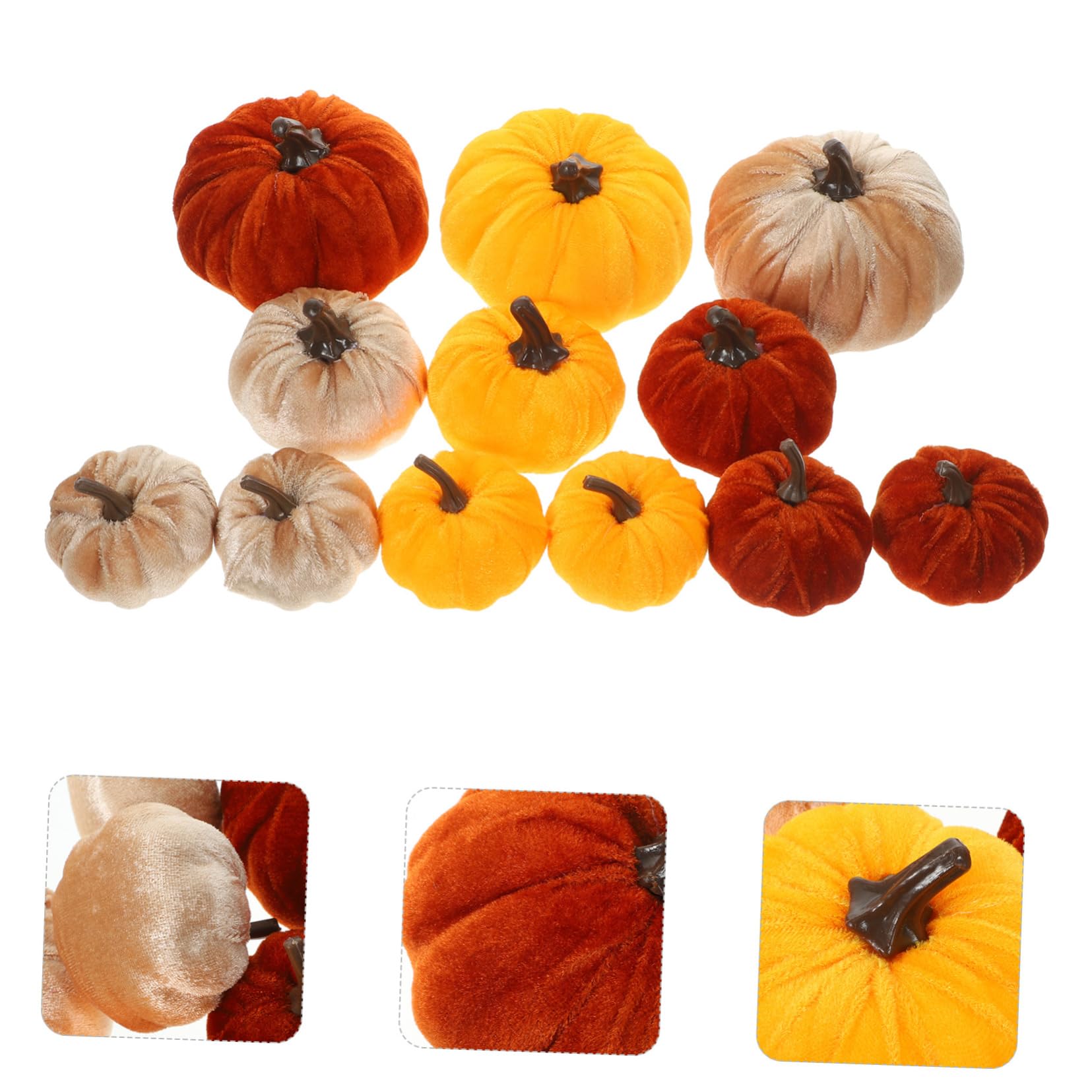 Cabilock 12pezzi Di Zucche Simulata Per Decorazioni Di Halloween e Ringraziamento Ornamenti Autunnali Per Casa e Giardino