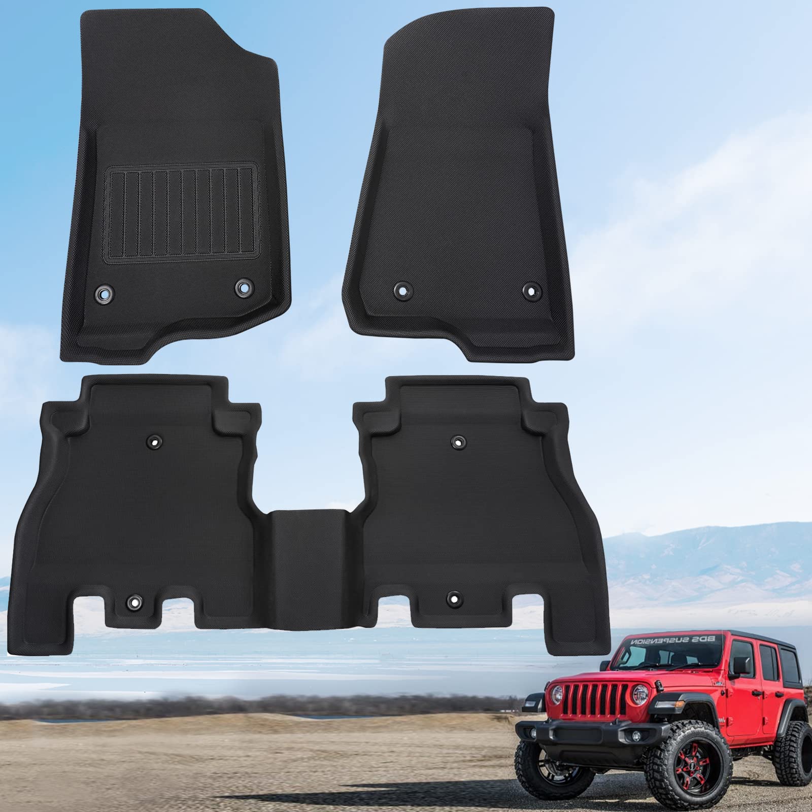Buy COTAZA for 20182023 2022 Jeep Wrangler JL Floor Mats 2022 2021