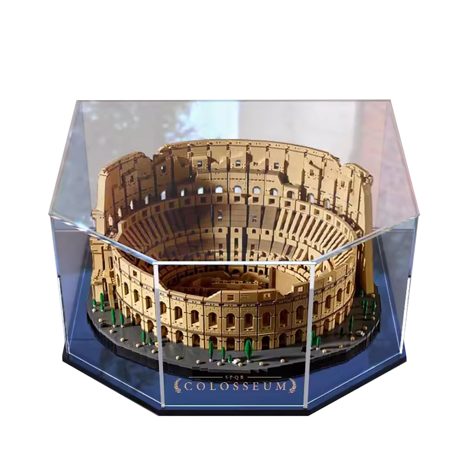 Vetrina in acrilico per Lego 10276 Colosseo, scatola antipolvere, scatola portaoggetti, scatola trasparente, compatibile con Lego 10276 (solo custodia, nessun modello) (nero)