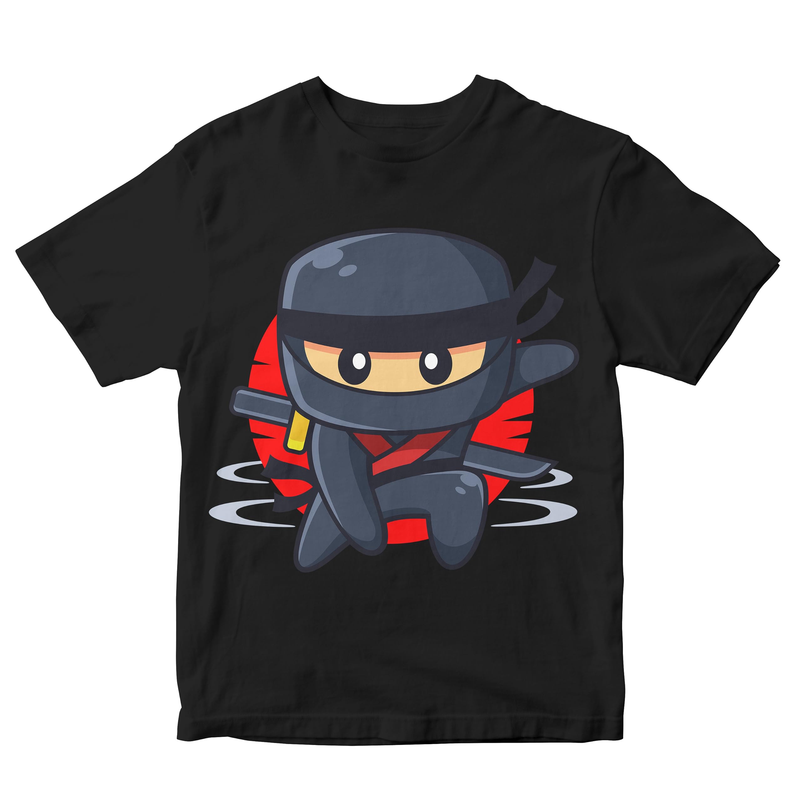 HeybrohKids T-Shirt Ninja Landing Pose 100% Cotton Boy's Girl's Regular Fit Unisex T-Shirt