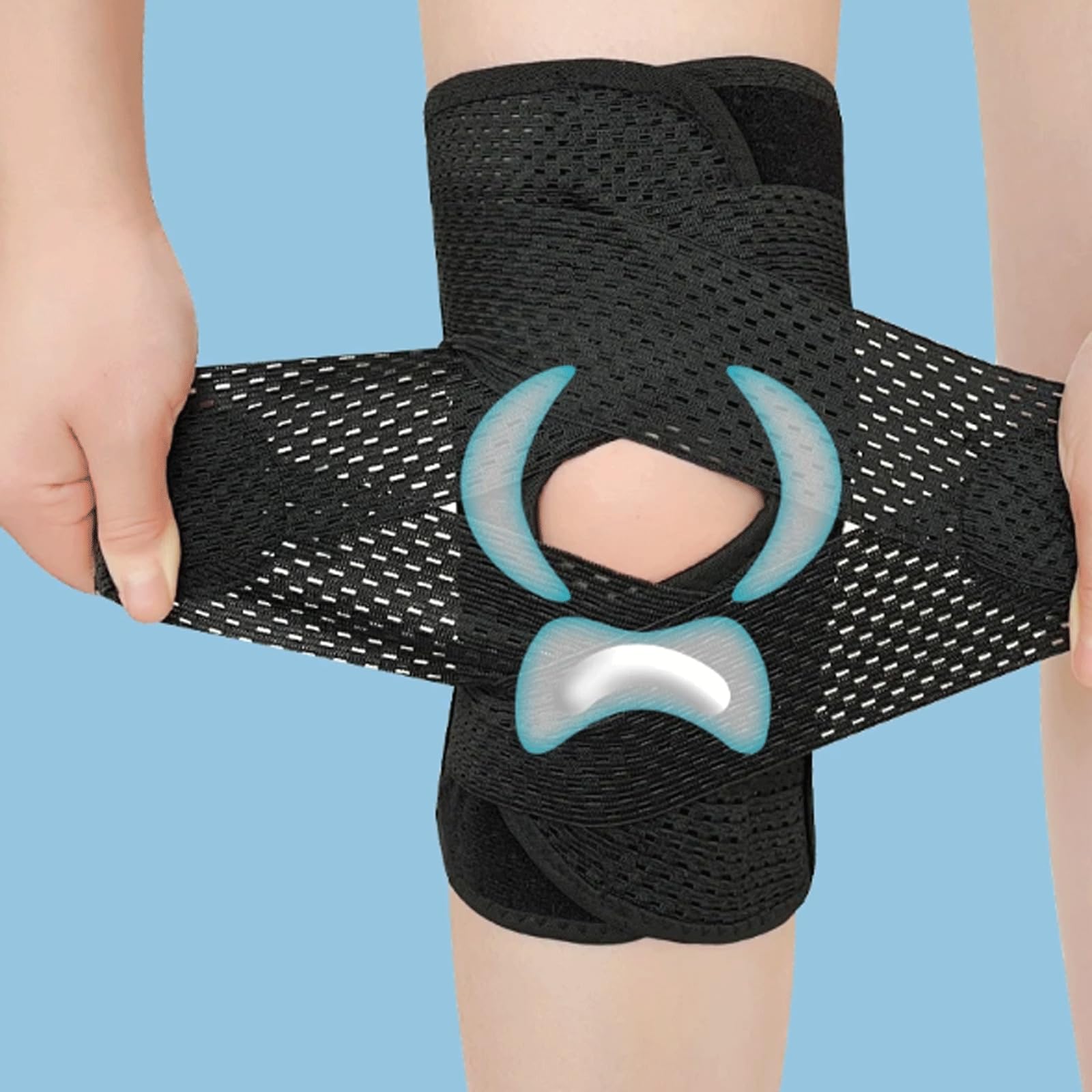 Genouillères de Sport 2 pièces, attelle de Protection pour Volley-Ball, genouillères élastiques pressurisées, Protection des articulations Contre l'arthrite, équipement de Fitness Genouillère