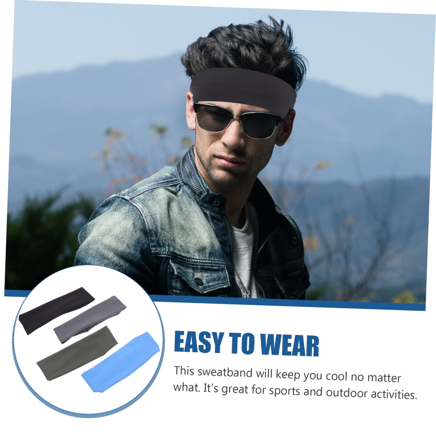 20 Piezas Diadema Deportiva Diadema Que Absorbe El Sudor Hombres Corriendo s Elásticas para El Sudor Elástica De Yoga De Hombres Venda Poliéster