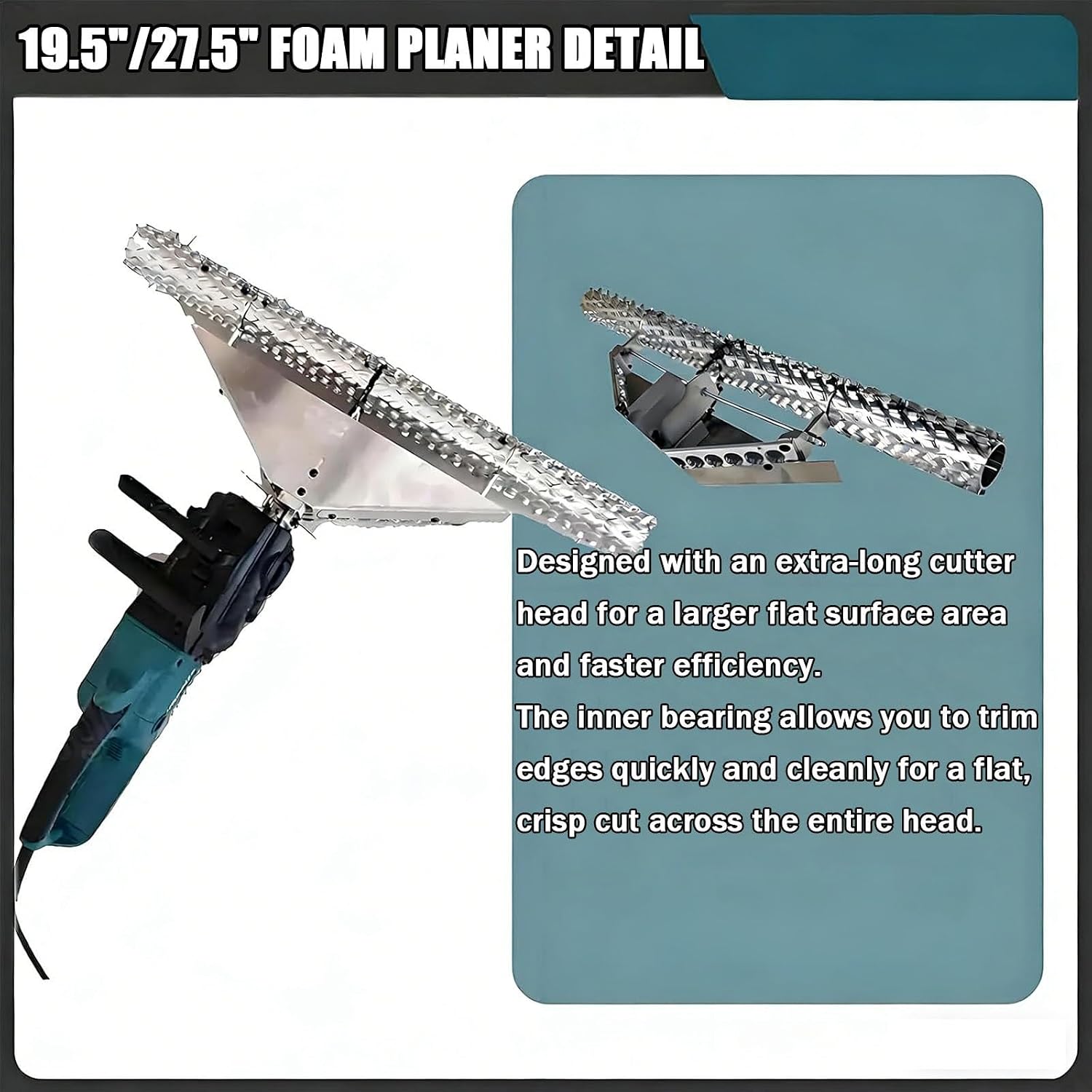 50cm/70cm Foam Planer Saw for Spray Foam Insulation Cutting and Removal, Open Cell Polyurethane Foam Polishing Tool with 1800W Power and 14.5m/s Speed Closedcell-70cm