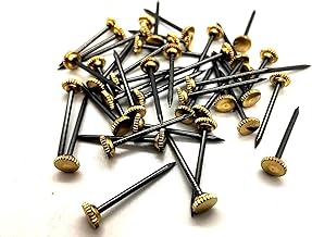 40 Hardened picture pins with knurled brass head