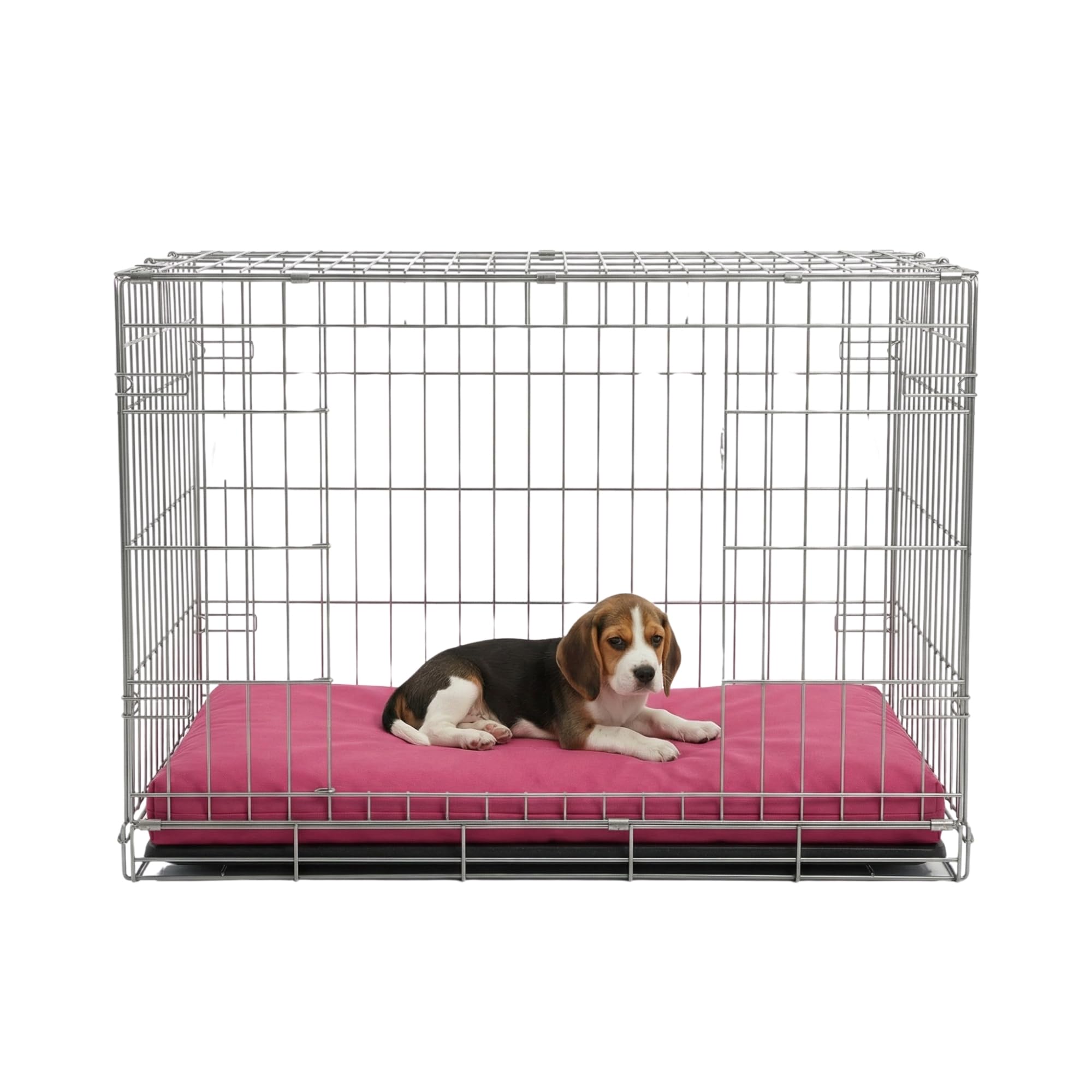 Kosiproducts Dog Cage Crate Mat Bed Cat Mattress Zip Fastening Cover 105cmx70cmx5cm Pink-X-Large -Cage Not Included