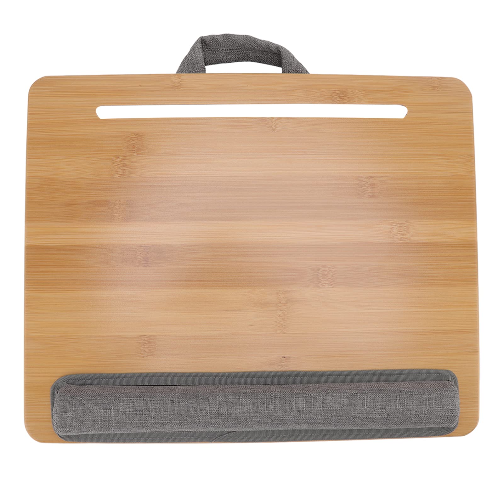 Table D'Ordinateur Portable en Bambou 3 en 1 avec Coussin et Angle Ergonomique, Bureau pour Ordinateur Portable pour Lire au Lit, écrire et
