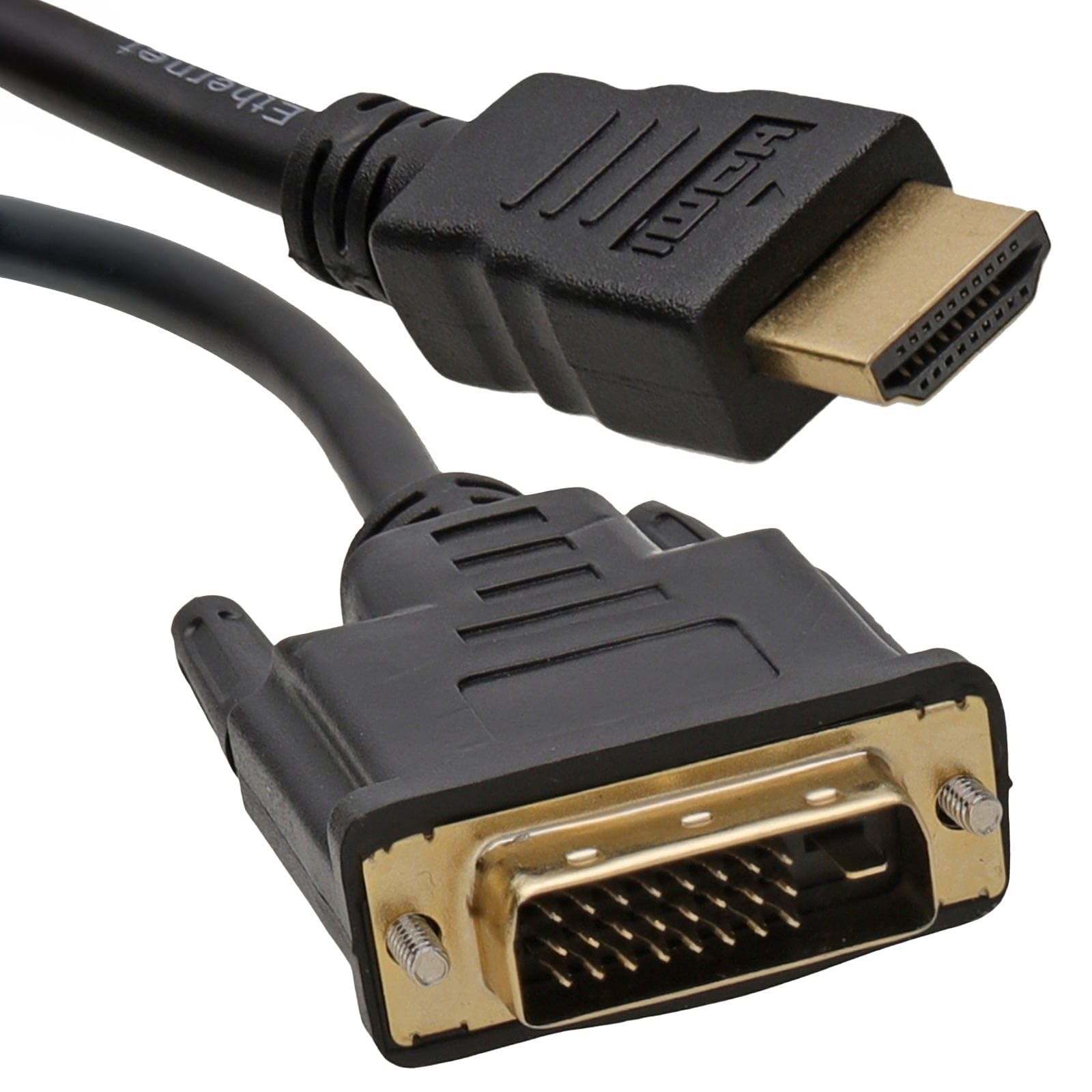kenable DVI-D 24+1 Mâle Vers HDMI Câble Vidéo Plaqués Or 0,5 m