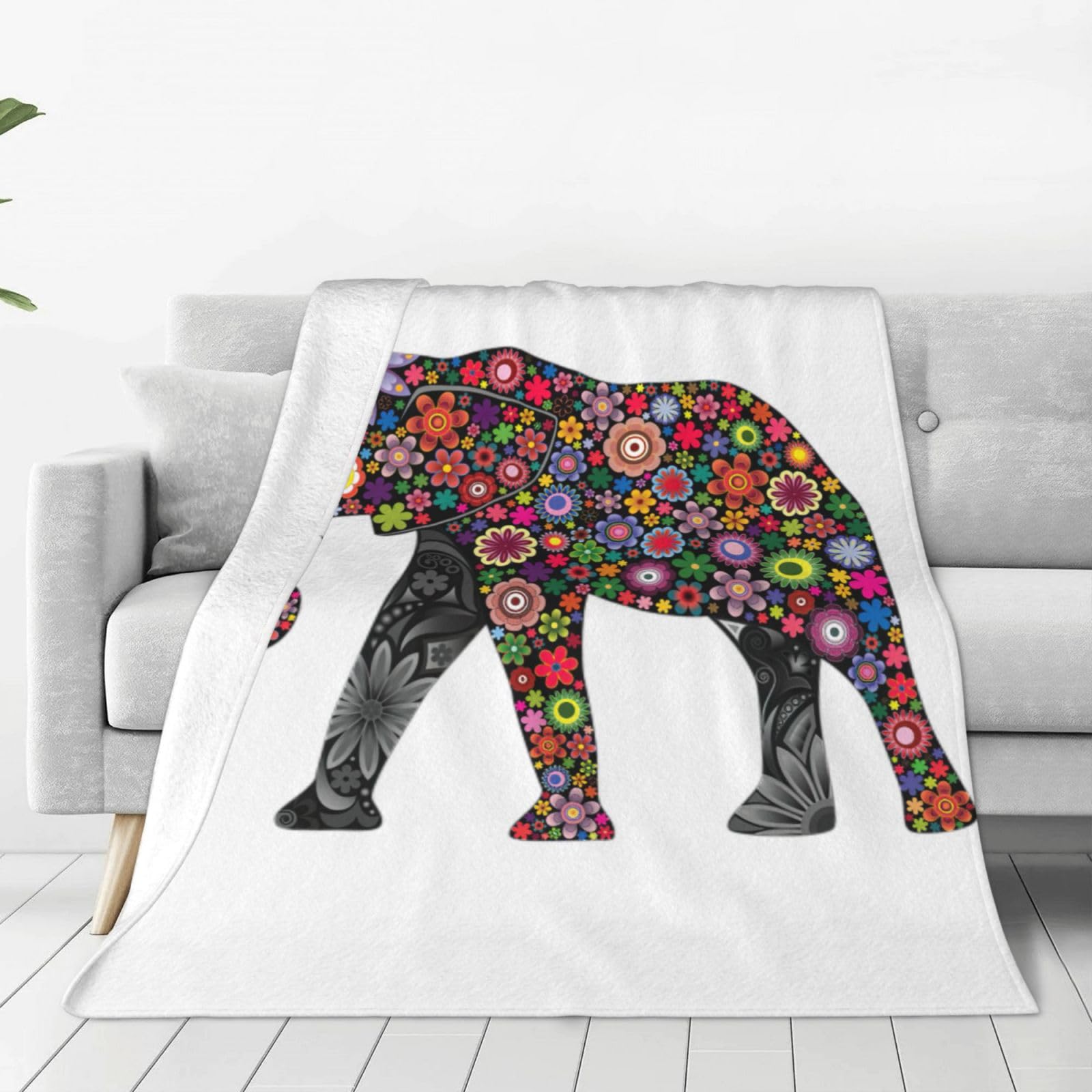 Couverture polaire éléphant, le cadeau doux idéal pour lit et canapé