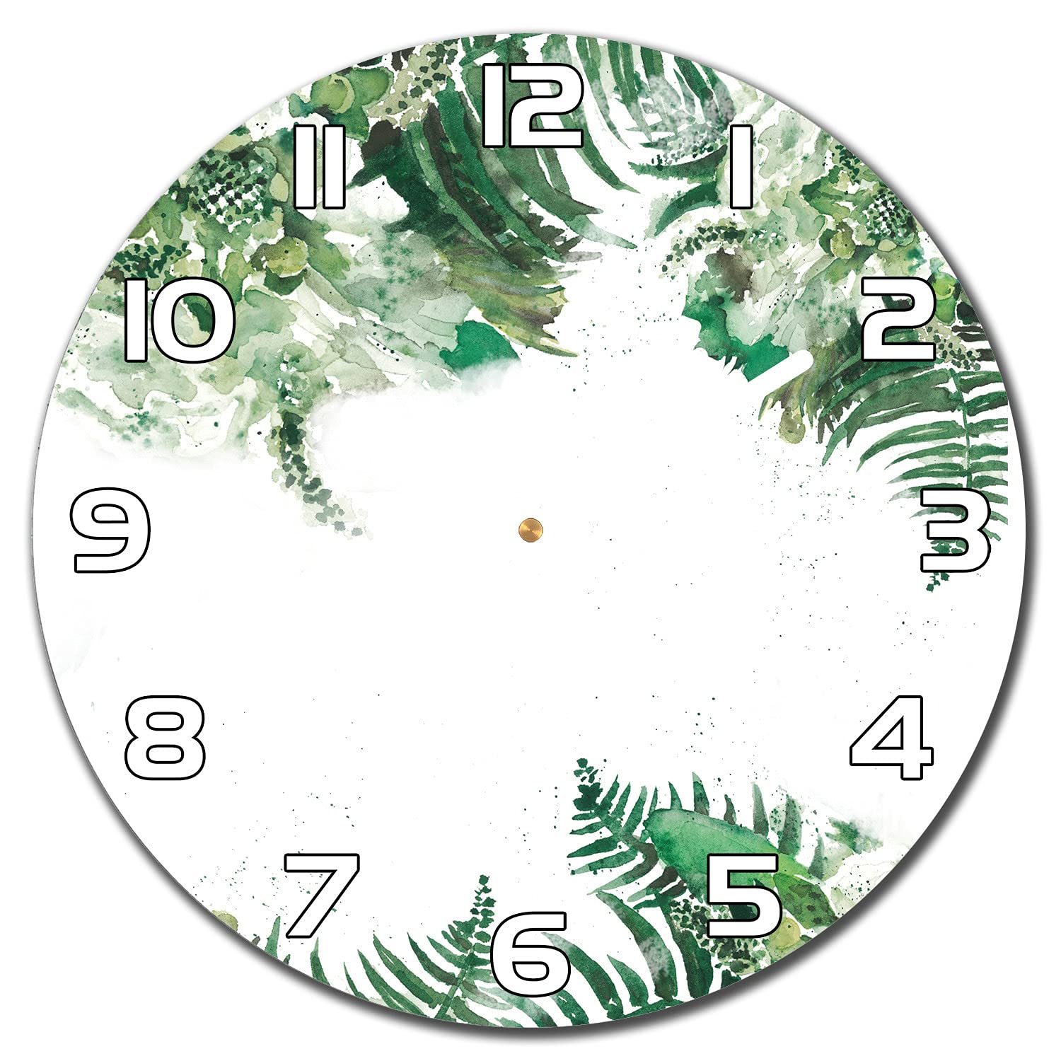 Horloge en verre trempé de sécurité 30 cm imprimé floral de luxe