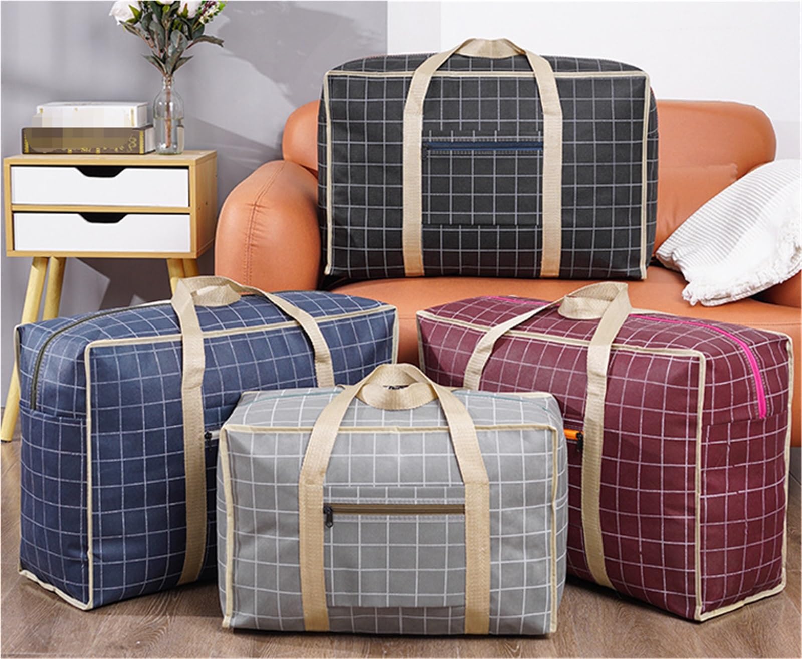 Bolsas Almacenaje Ropa Las Bolsas De Almacenamiento Móviles Son Adecuadas For Guardar Ropa De Cama, Edredones Y Almohadas. Organizador Armario para Edredones(G,60x40x24CM)