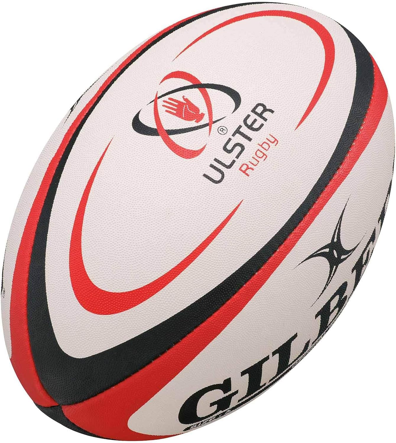 Gilbert Ulster Rugby Replica Ball, Size 5, Red & Black