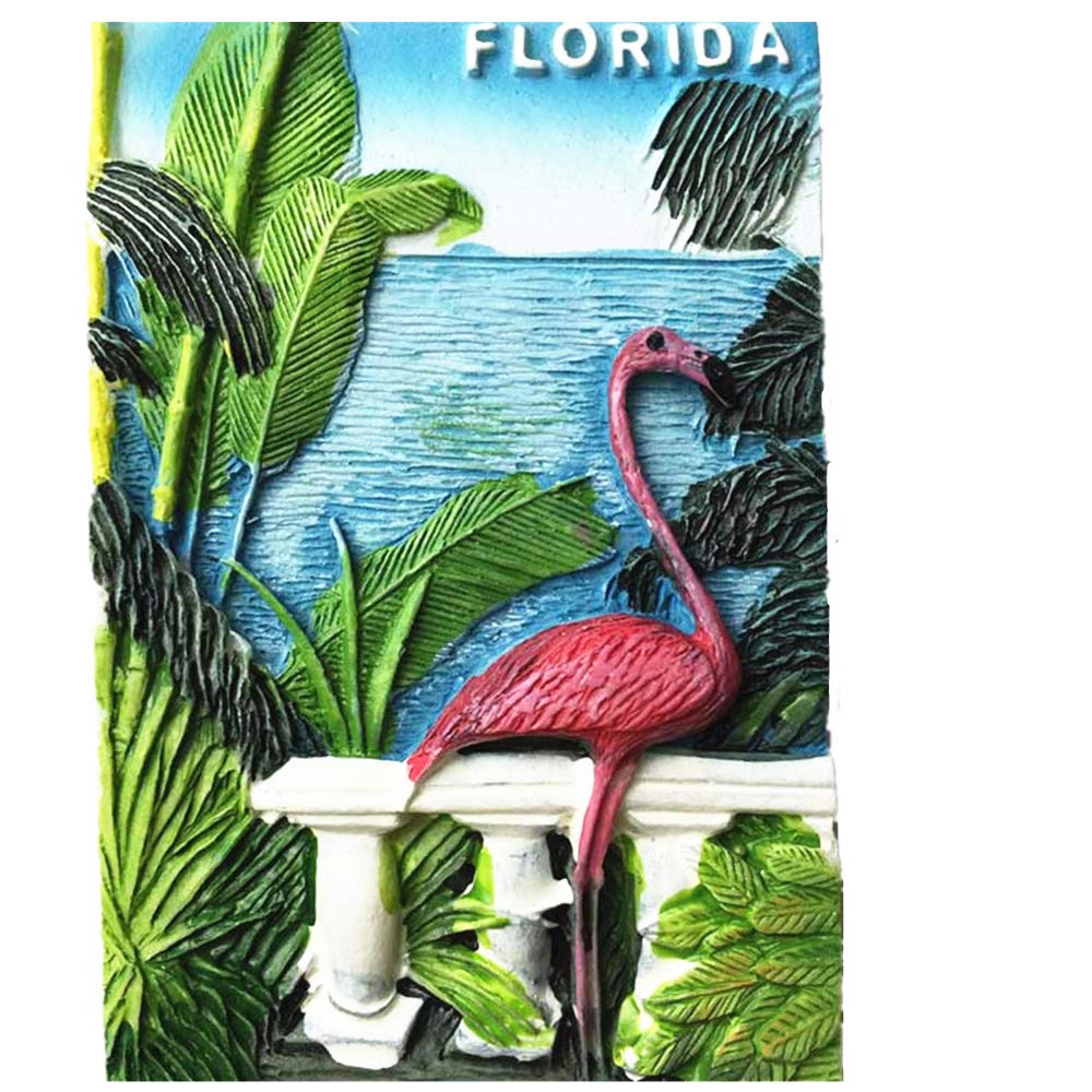 3D Florida USA Souvenir Fridge Magnet， USA Travel Sticker, Home & Kitchen Decoration Florida USA refrigerator magnet