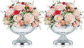 26 Decorative Vases On Wooden Consoles For Natural Warmth 12 Metal Urn Vases for Centerpieces - 6.3