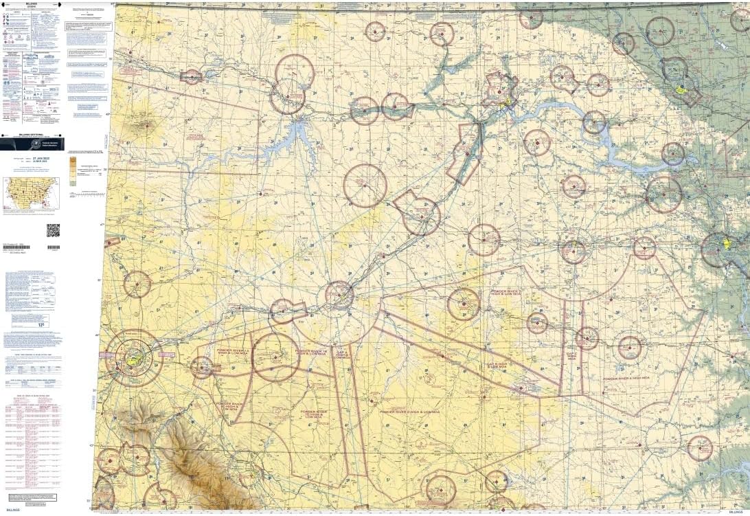 Expired FAA Billings Sectional Chart (SBIL) Wrapping