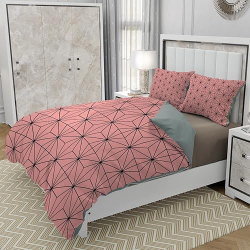 Miniatura 5 de JUNHAOLONG Juego de funda de edredón de anime tamaño Quenn, juego de ropa de cama de 3 piezas de microfibra suave para niños y adolescentes,