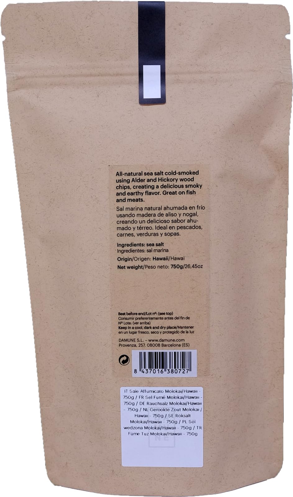 DAMUNE Sale Affumicato Molokai/Hawaii - 750g