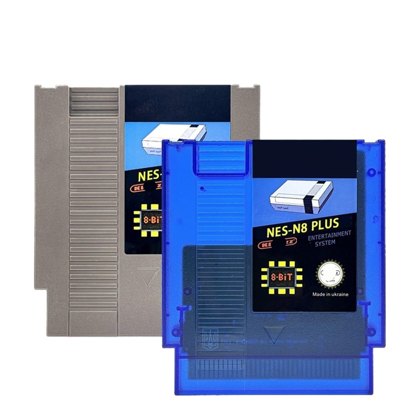 N8 Pro Flash Card 1500 In 1 Remix China Version Con Scheda TF 4G For Console For Videogiochi Retrò A 8 Bit, Compatibile Con I Sistemi NES FC Statunitensi(Blue transparent)