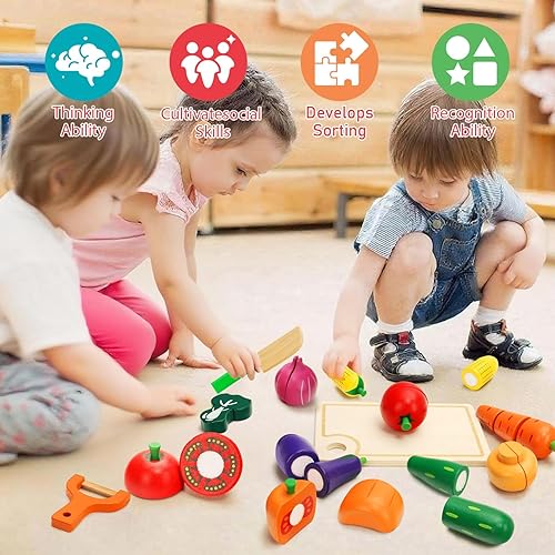 Miniatura 3 de Juegos de comida de madera para niños