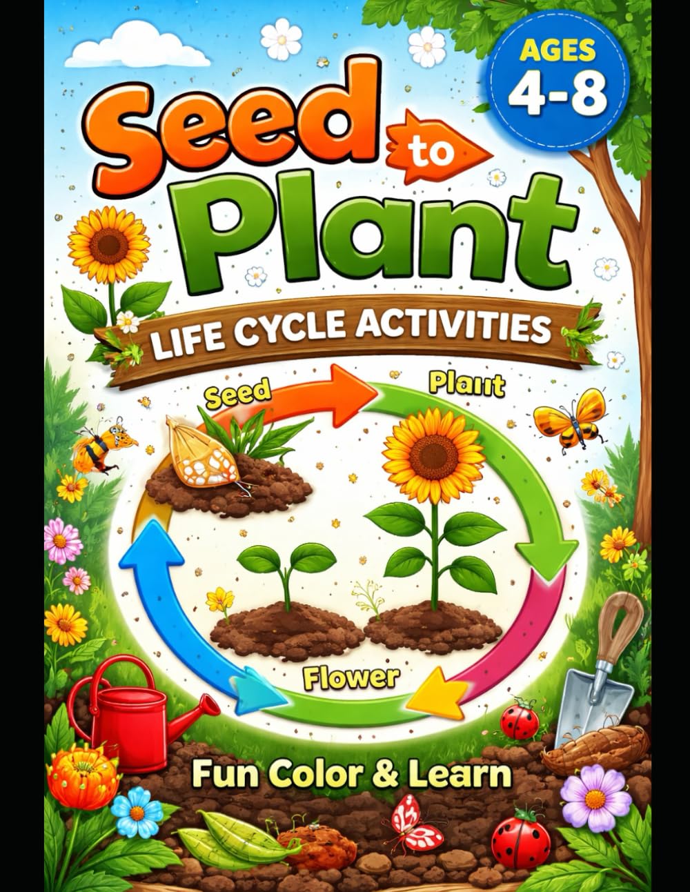 Seed to Plant: Life Cycle of a Plant Worksheets & Rhyme for Kids