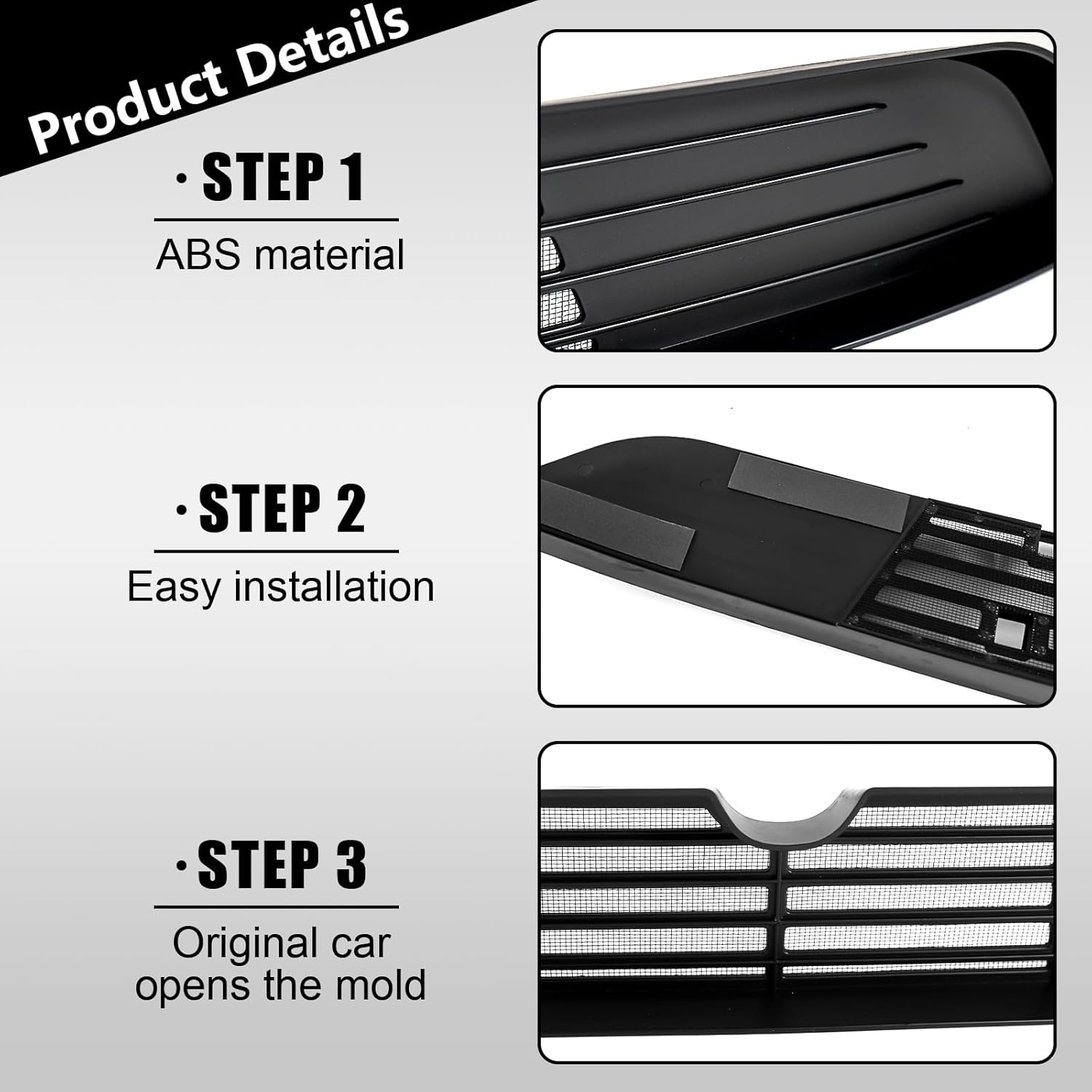 Front Grill Mesh Compatible with Tesla Model Y Juniper 2025 2026 Insert Air Vent Cover Guard Grille Guard Protector