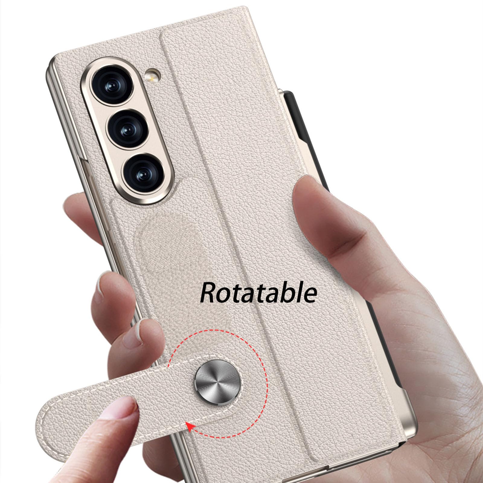 Custodia a libro in pelle per Samsung Galaxy Z Fold 8 Ultra