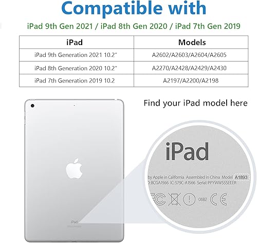 Miniatura 8 de Miesherk Funda para iPad 10.2 9 generación 2021 cubierta resistente a prueba de golpes de grado militar para iPad de 10.2 pulgadas 2021 - Soporte