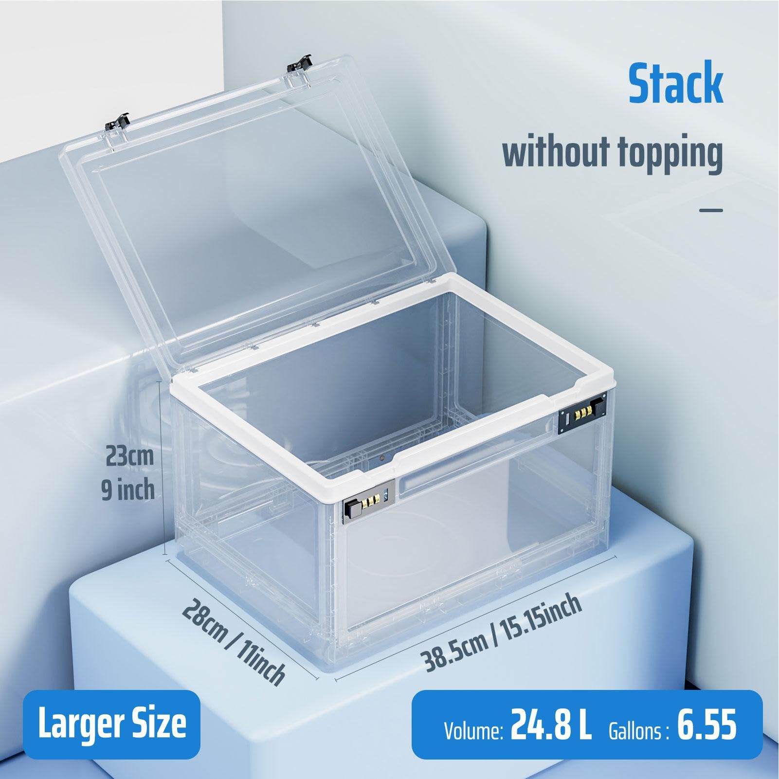 Abschließbare Box | Transparente verschließbare Box | Aufbewahrungsbox mit Passwortschloss | Medikamente abschließbarer Behälter | Verschließbarer Organizer | Transparente abschließbare