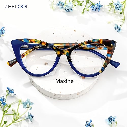 Miniatura 10 de Zeelool Maxine WA454518 - Gafas de bloqueo de luz azul de ojo de gato de moda para mujer con protección UV400