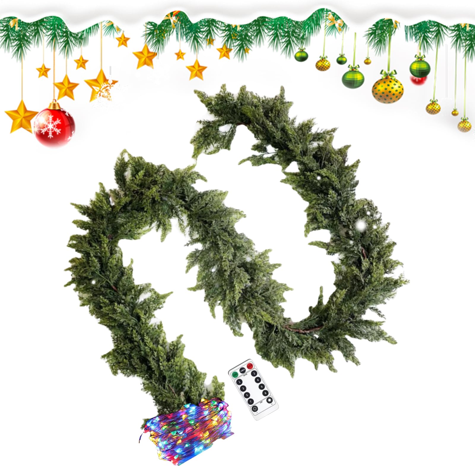 Weihnachtsgirlande Für Den Kamin 268 cm Zedergrün