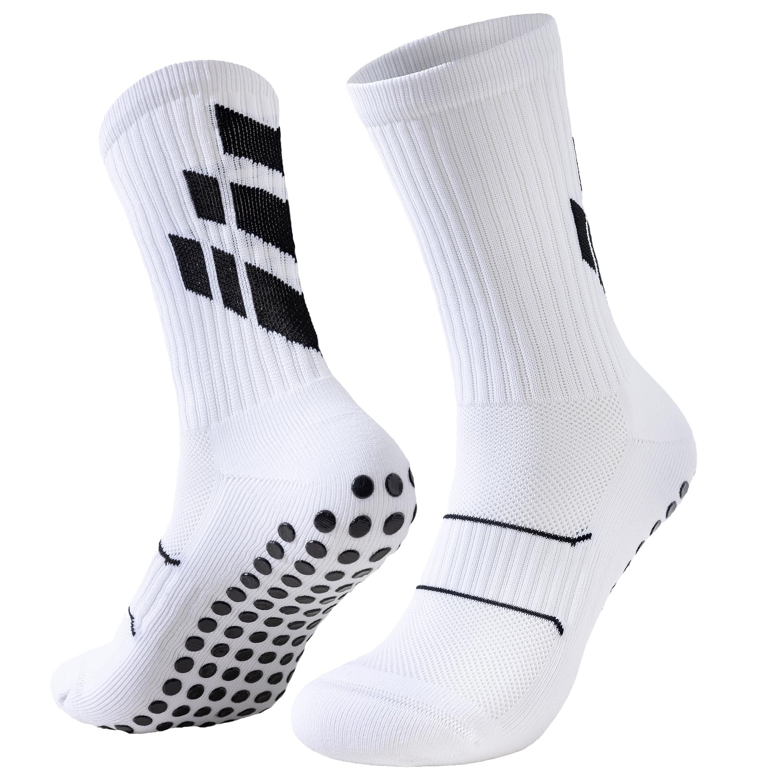 Grip Socks, Football Socks for Men Women, Non Slip Sports Socks Wicking Breathable, Cushioned Athletic Socks for Soccer Basketball Hiking Running Yoga Cricket Rugby, Football Gifts