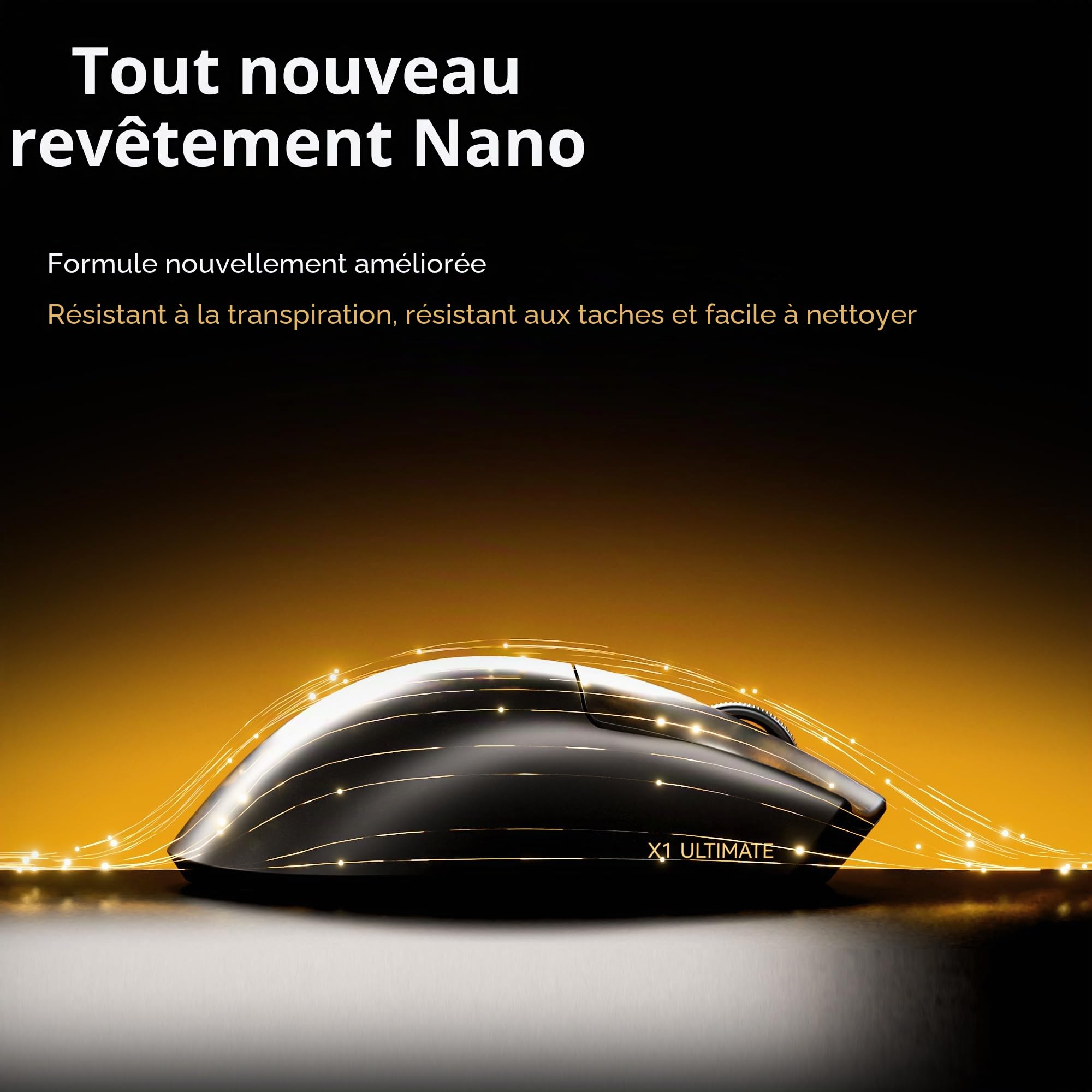 ATK Blazing Sky X1 V2 Extreme Souris de jeu sans fil, capteur ultra PAW3950, DPI jusqu'à 42 000, 54 g, poids léger, 8 K, autonomie de la batterie 265 heures, revêtement nano, double mode 2,4 G/filaire