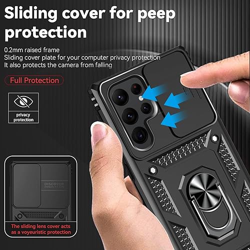 Miniatura 4 de Funda para Samsung Galaxy S22 Ultra con protector de pantalla grado militar de 20 pies a prueba de caídas anillo a prueba de golpes para Samsung S22
