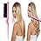 ZVOREI 8Pcs Hair Brushes Set with 4Pcs Topsy Hair Tail Tools 1Pcs Bristle Teasing Hair Brush 1Pcs Edge Control Brush 2Pcs Metal Pin Rat Tail Combs for Woman Girl hair Styling,Edge&Back Brushing,Pink