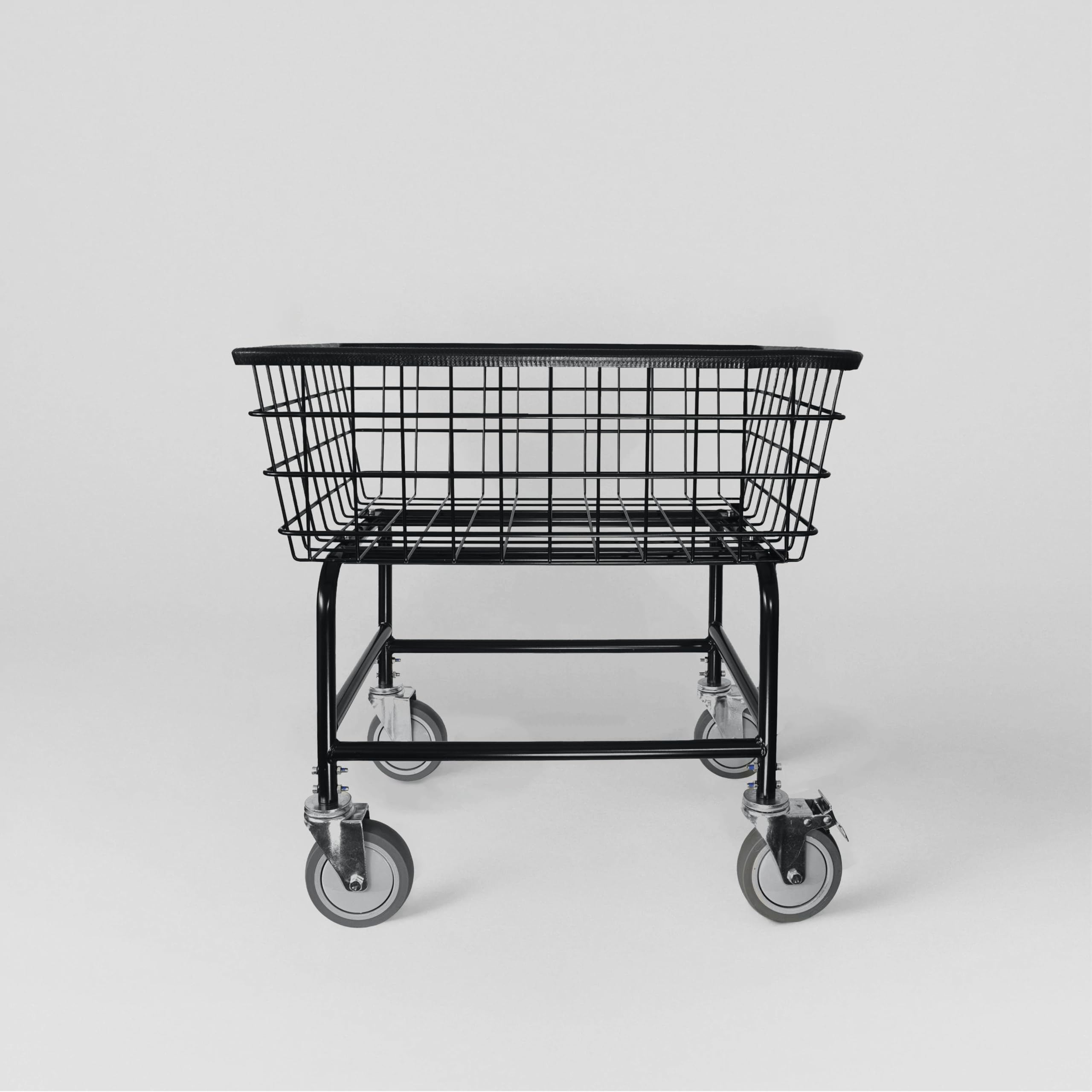 LVP Work Horse Commercial Laundry Cart with Removable Handle 2.78 Bushels (Black, Regular)