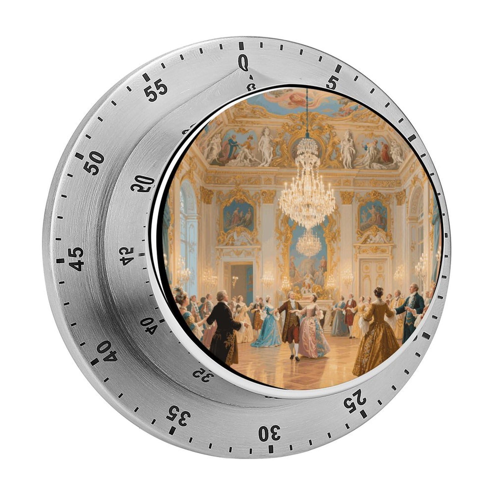 Luxurious Palace Ball Timer Exquisite Stainless Steel Magnetic Countdown Mechanical Kitch…