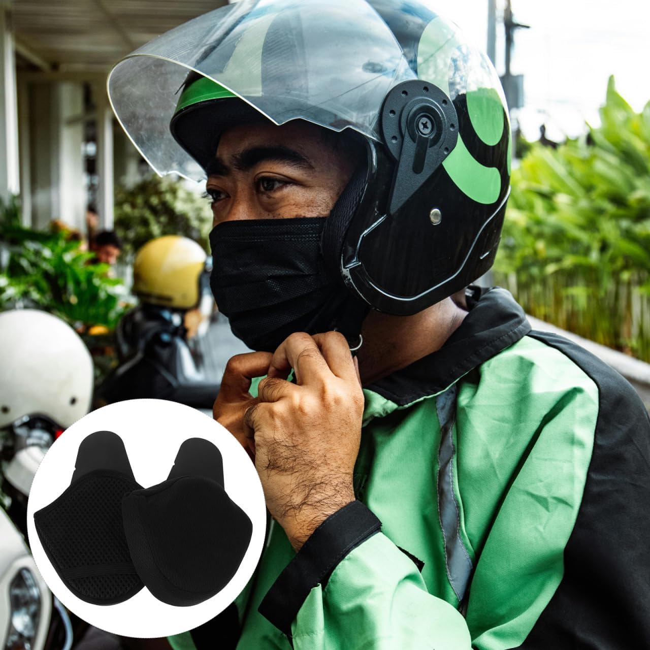 BESTYASH Detachable Thermal Helmet Ear Warmers for Winter Biking Noise Reduction Ear Pads Universal Fit Protective Earmuffs for Cycling