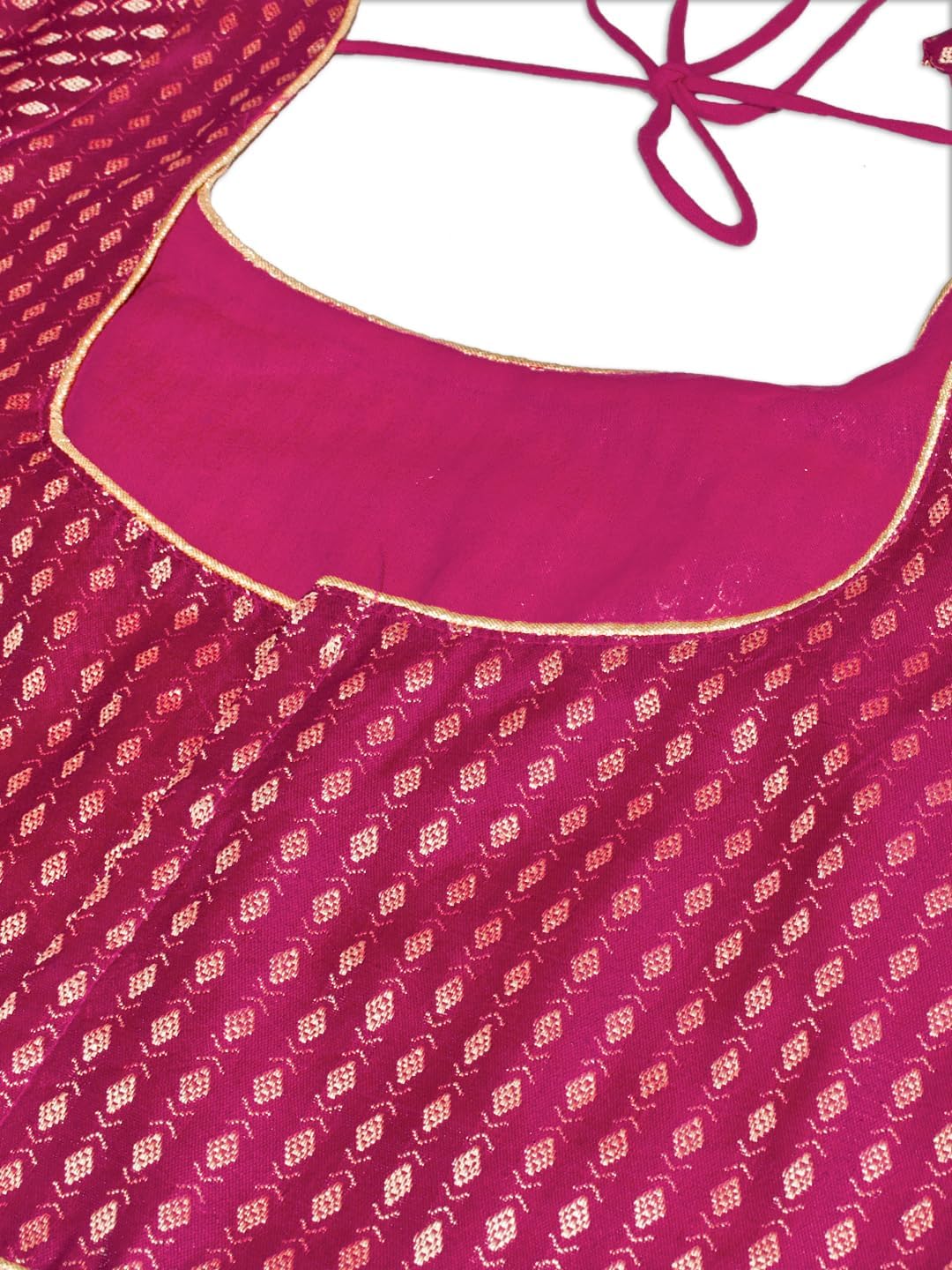 Chandrakala Women's Readymade Saree Blouse Elbow Length Sleeves (B225-P) - Image 5