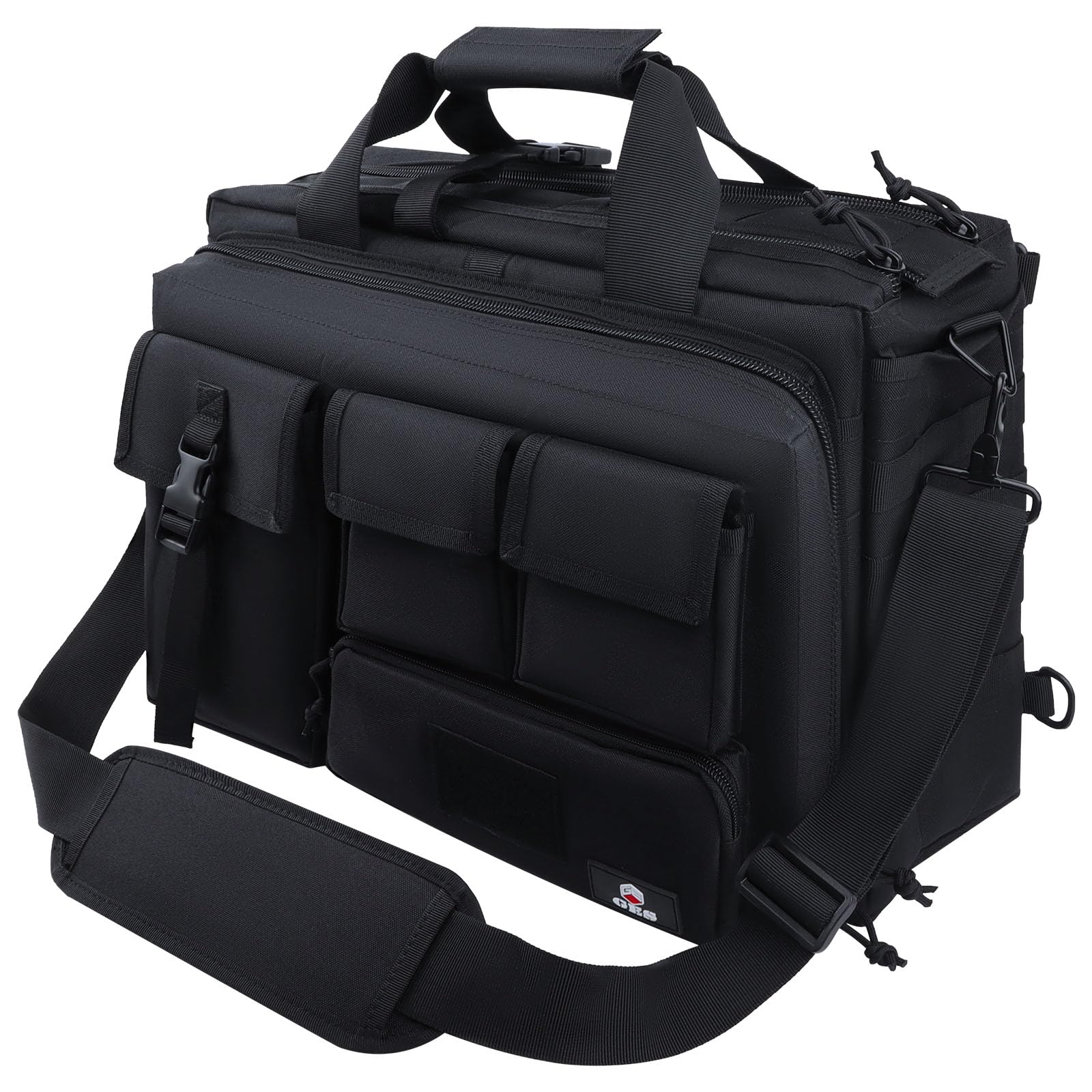 GES Tactical Messenger Bag for Men, 17.3 Inch Military Laptop Briefcase for Work, Durable Water-Resistant Computer Shoulder Bag for College & Travel