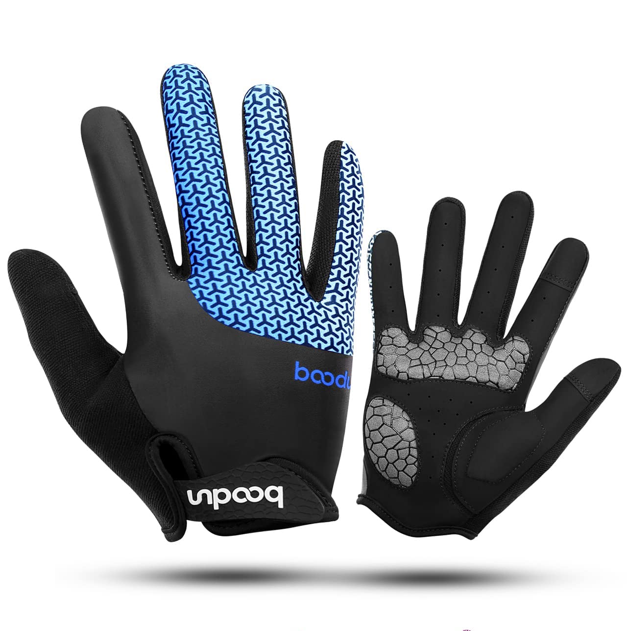 KASTWAVEKASTWAVE Cycling Gloves, Full Finger Bike Gloves with Anti-Slip Gel Padded, Shock Absorbing, for Road Bicycle Mountain Bike Men Women (Size L)