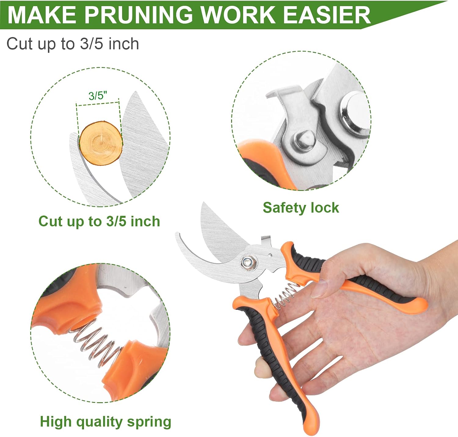 Gostur Garden Tool Set, 3PCS Sturdy Gardening Hand Tools Kit - Trowel/Shovel, Transplanter, Sharp Bypass Pruning Shears/Scissors/Clippers - Comfortable Handle - Ideal Gifts for Men & Women : Patio, Lawn & Garden