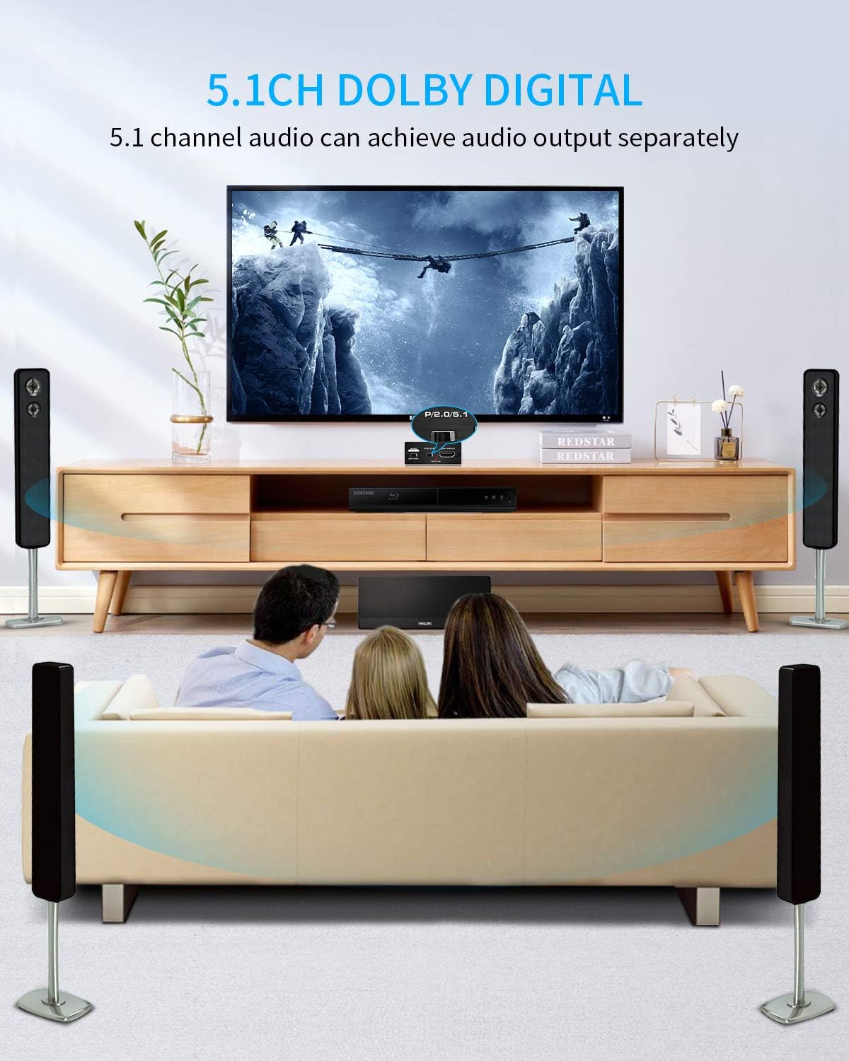 Weekly Top Sale Koopman 4K HDMI Audio Extractor, HDMI to HDMI + Optical Toslink (5.1 SPDIF) + 3.5mm AUX Stereo Audio Converter, HDMI Audio Splitter Adapter, Supports HDMI 2.0b 4K@60Hz HDCP 2. 2 3D Dolby 5.1 Promo 40% OFF Koopman 4K HDMI Audio Extractor, HDMI to HDMI + Optical Toslink (5.1 SPDIF) + 3.5mm AUX Stereo Audio Converter, HDMI Audio Splitter Adapter, Supports HDMI 2.0b 4K@60Hz HDCP 2. 2 3D Dolby 5.1