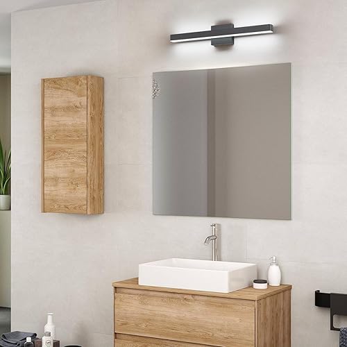 Miniatura 7 de Lámpara LED moderna para tocador de baño (24 pulgadas, blanco frío 6000 K), protección ocular, accesorios modernos de iluminación de pared de baño