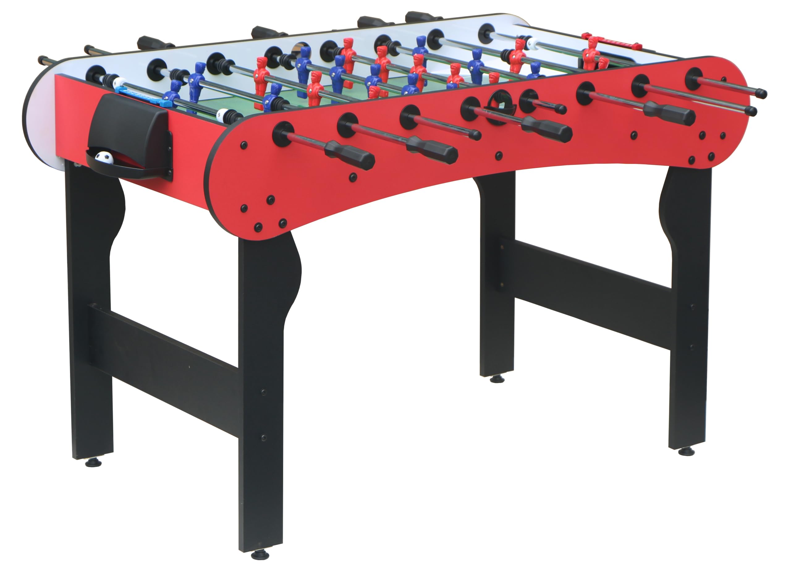aphrophina Engaging Soccer Foosball Table for Indoor Fun, Family Game Nights, Red & White Design