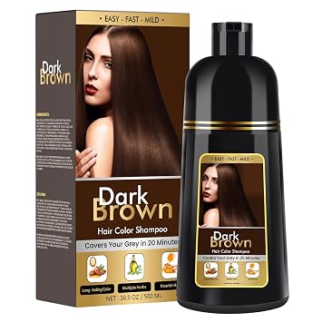 BOJICA Dark Brown Hair Dye Shampoo, Hair Color shampoo for Women, Shampoo Hair Dye- Grey Hair Coverage/-17.6 OZ
