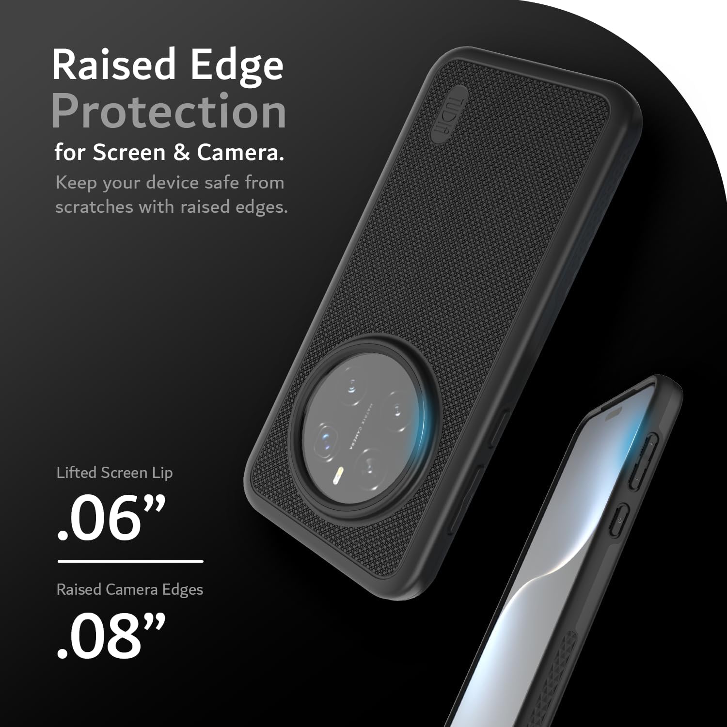 TUDIA DualShield Grip Designed for Honor Magic 7 Pro Case 5G (2025), [MergeGrip] Military Grade Dual Layer Shockproof Slim Tough Heavy Duty Phone Cases Cover (Black, Magsafe Compatible) - Image 5