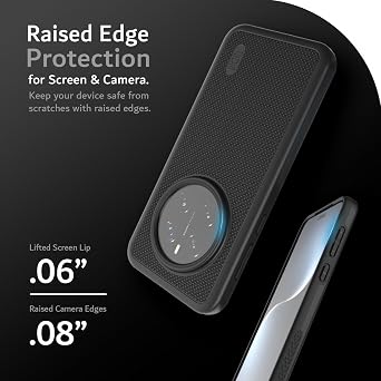 TUDIA DualShield Grip Designed for Honor Magic 7 Pro Case 5G (2025), [MergeGrip] Military Grade Dual Layer Shockproof Slim Tough Heavy Duty Phone Cases Cover (Black, Basic)