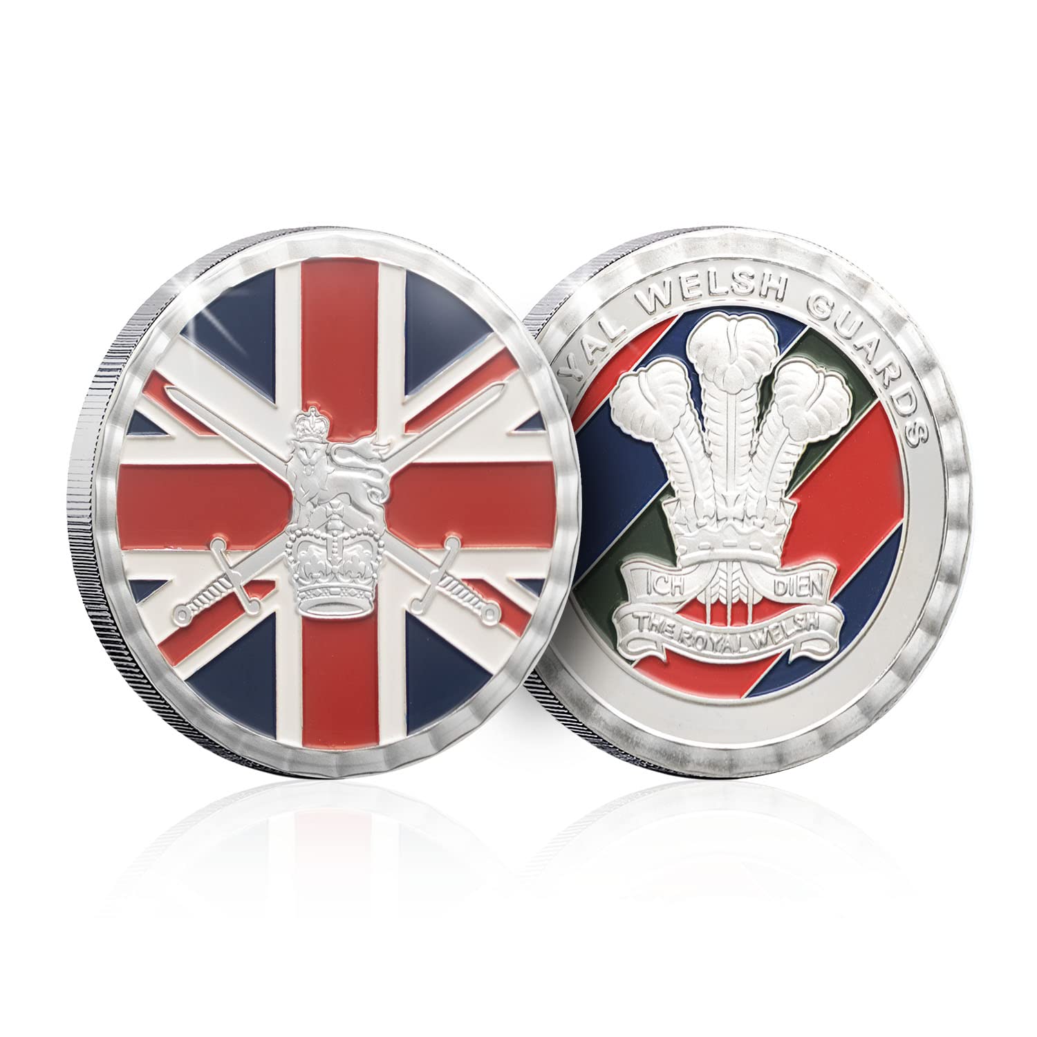 The Koin ClubBritish Army Infantry Royal Welsh Memorabilia Silver Challenge Spoof Coin Medal