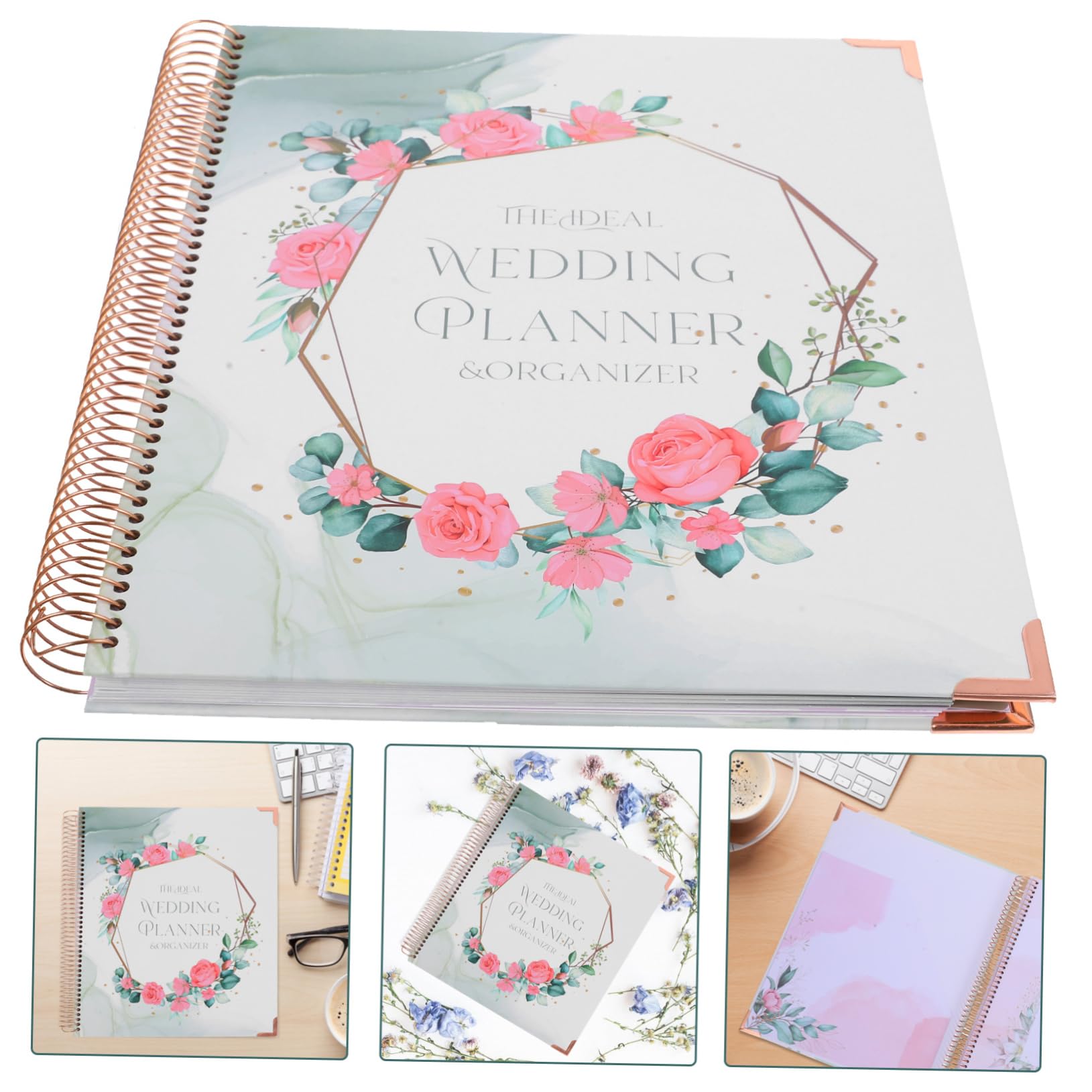 SEWACC Hochzeitsplaner Buch aus Papier mit Checkliste Detailliertem Zeitplan und Budgetplanung für Verlobung und Hochzeit