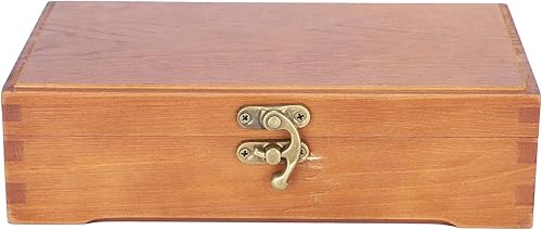 Caja de lápices de madera para bocetos, caja de almacenamiento de madera de fuente de arte vintage, estuche de almacenamiento de artículos de