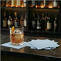 Vista 6 de AH AMERICAN HOMESTEAD Servilletas de cóctel de papel, servilletas desechables similares al lino, 4.75 x 4.75 pulgadas, servilletas cuadradas a